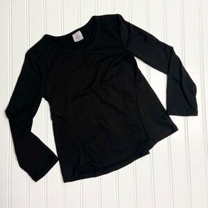 Girls black jersey top